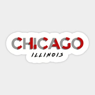 Chicago Illinois Stylized Sticker